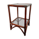 Rattan shelf and smoked glass 1970