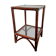 Rattan shelf and smoked glass 1970