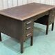 60s English flat desk in oak