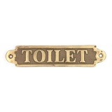 Toilet brass door plaque, 1970s