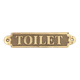 Toilet brass door plaque, 1970s