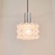 Mid-century modern bubble glass pendant/ceiling lamp by helena tynell for limburg, germany, 1960s