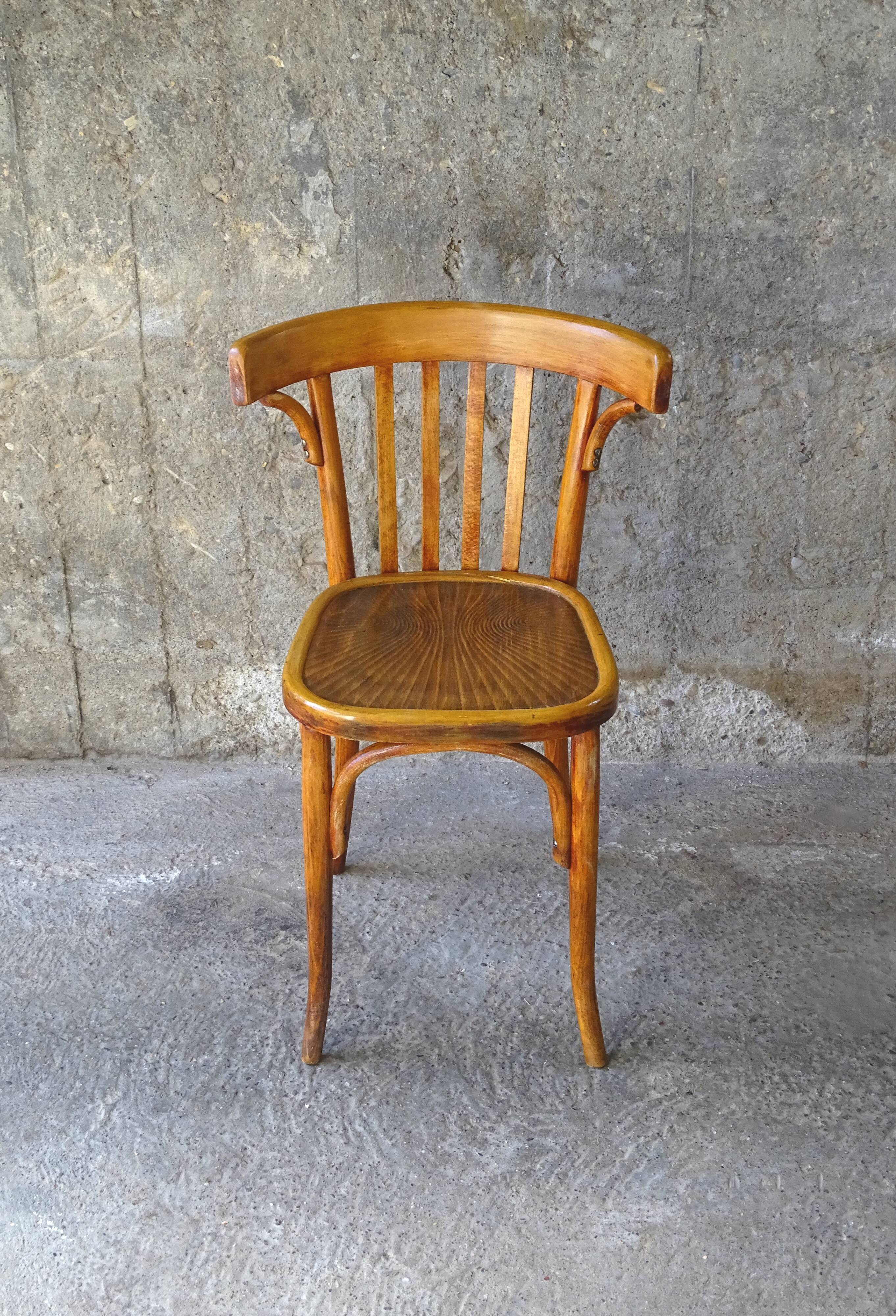 Bistrot Thonet 1935 chair, wooden seat