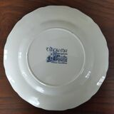 8 blue & white plates