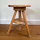Watchmaker's stool in patinated antique wood