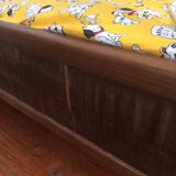 Old curved wooden bed - one person