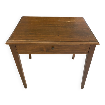 Bureau 1 grand tiroir en bois massif chêne 1950 78x58cm