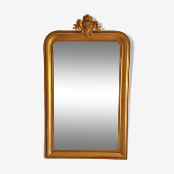 Miroir Louis Philippe doré 115 x 69 cm