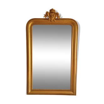 Miroir Louis Philippe doré 115 x 69 cm