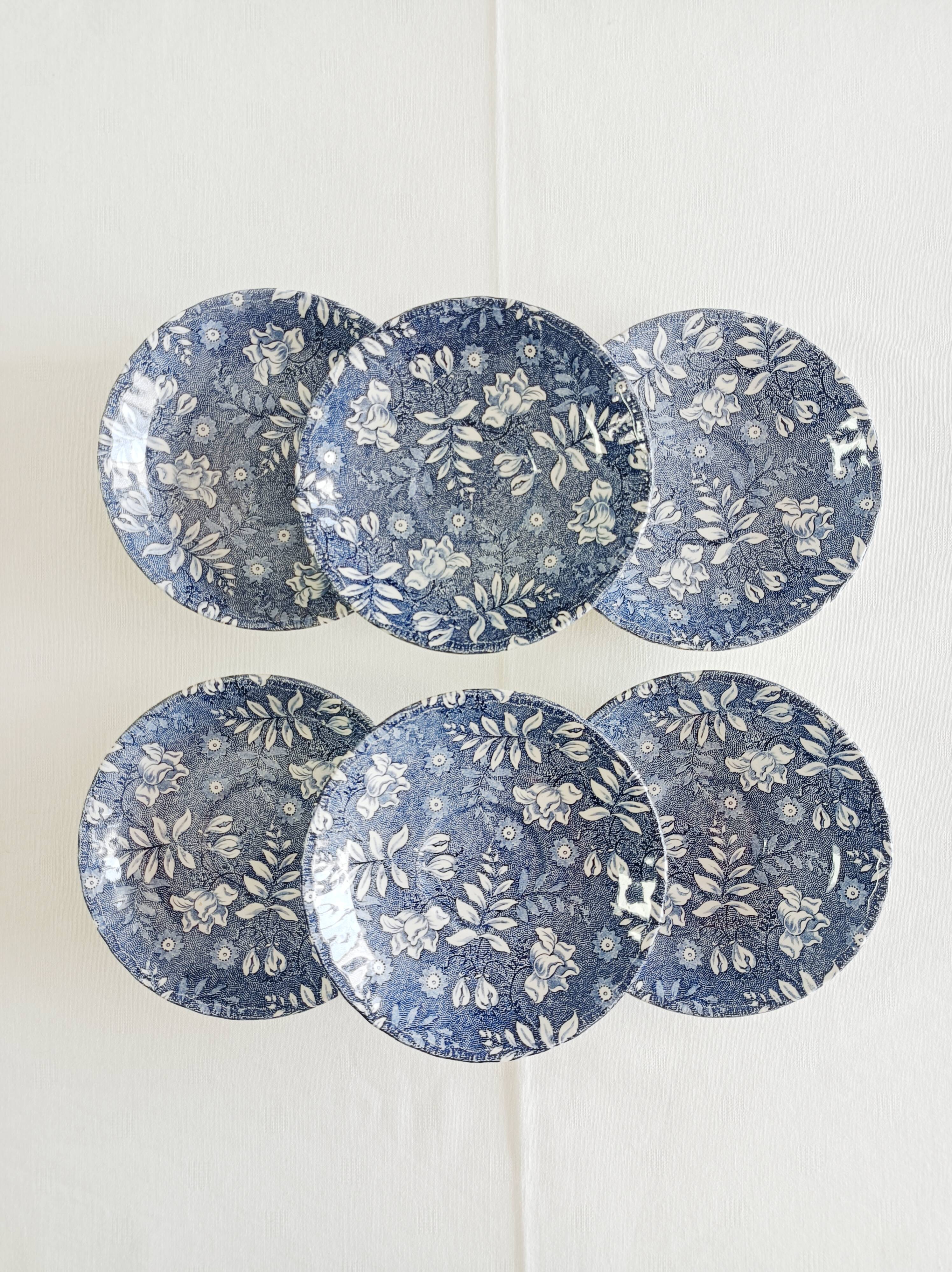 Set of 6 Royal Tudor Velvet Saucers