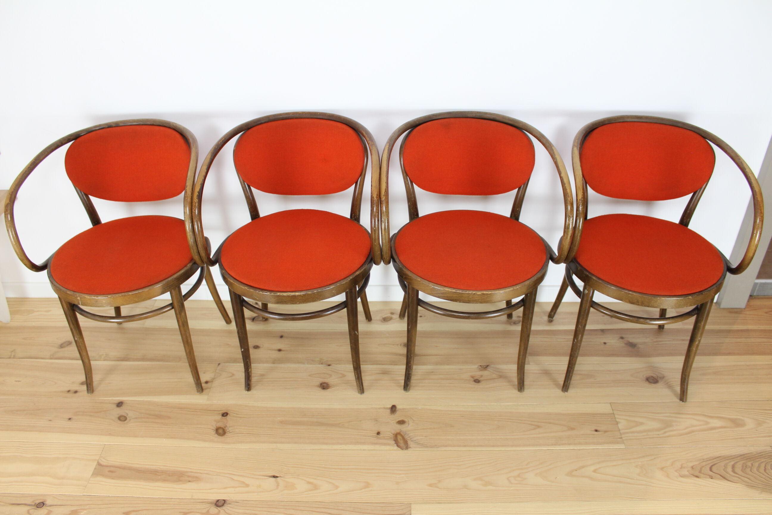 Chairs bistro curved wood called "Le Corbusier"