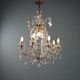 Antique chandelier Maria Theresa in gilded iron, Italy, 20th century