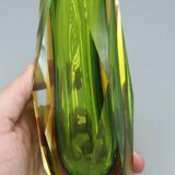 Vintage sommerso vase murano glass flavio polished seguso italy 1970