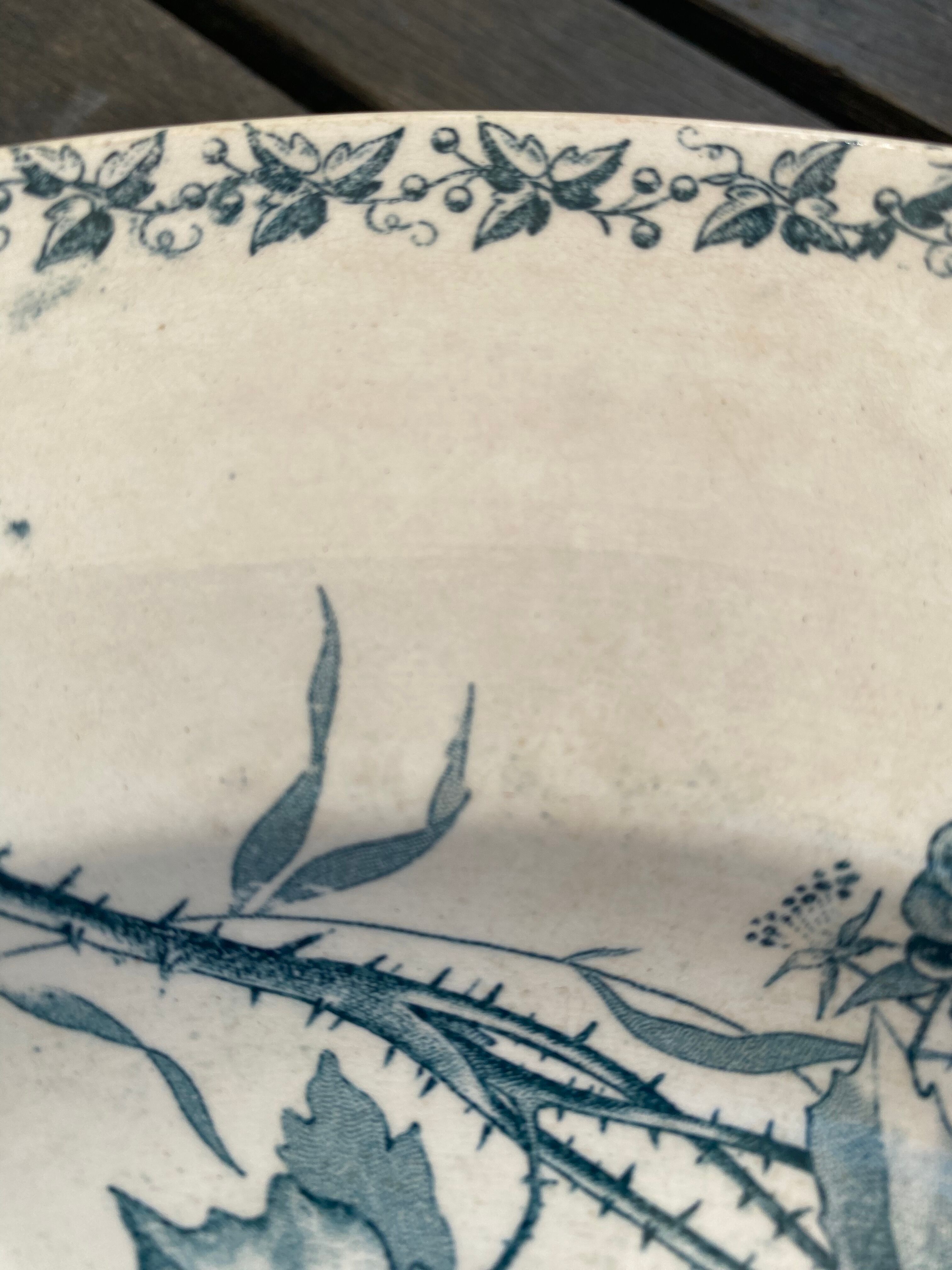 Iron earth dish Badonviller blackberry model