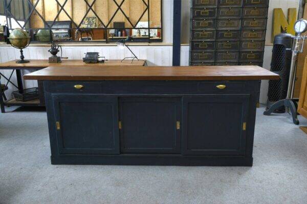 1950s pine sliding door counter
