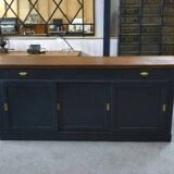 1950s pine sliding door counter