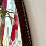 Italian solid teak mirror, 1960