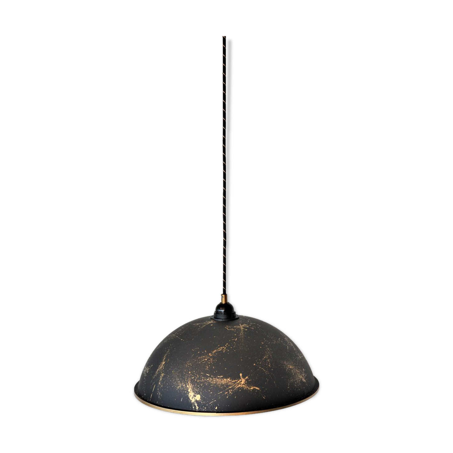 Black and gold glass suspension – galaxy patterns -