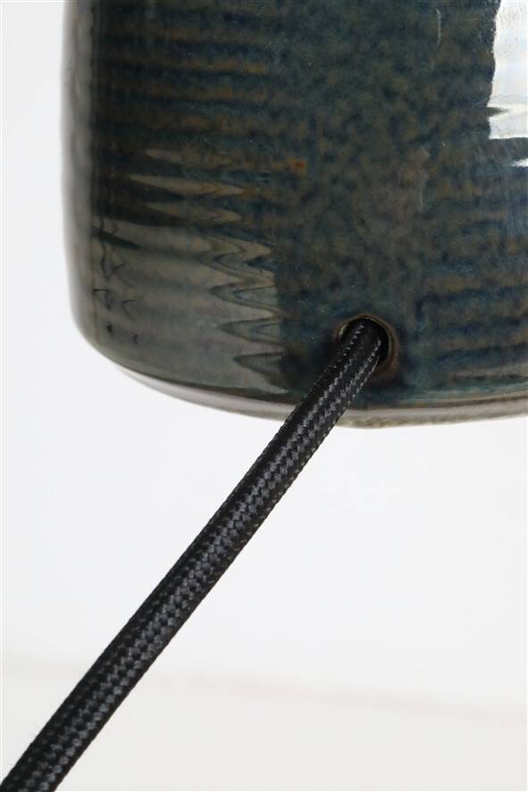Lampe de table Søholm "1040" avec abat-jour en jute / céramique / style mid-century / design danois moderne / années 1960 / 1970 / Cloos & Co.