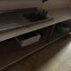 Old bar counter with glasswork