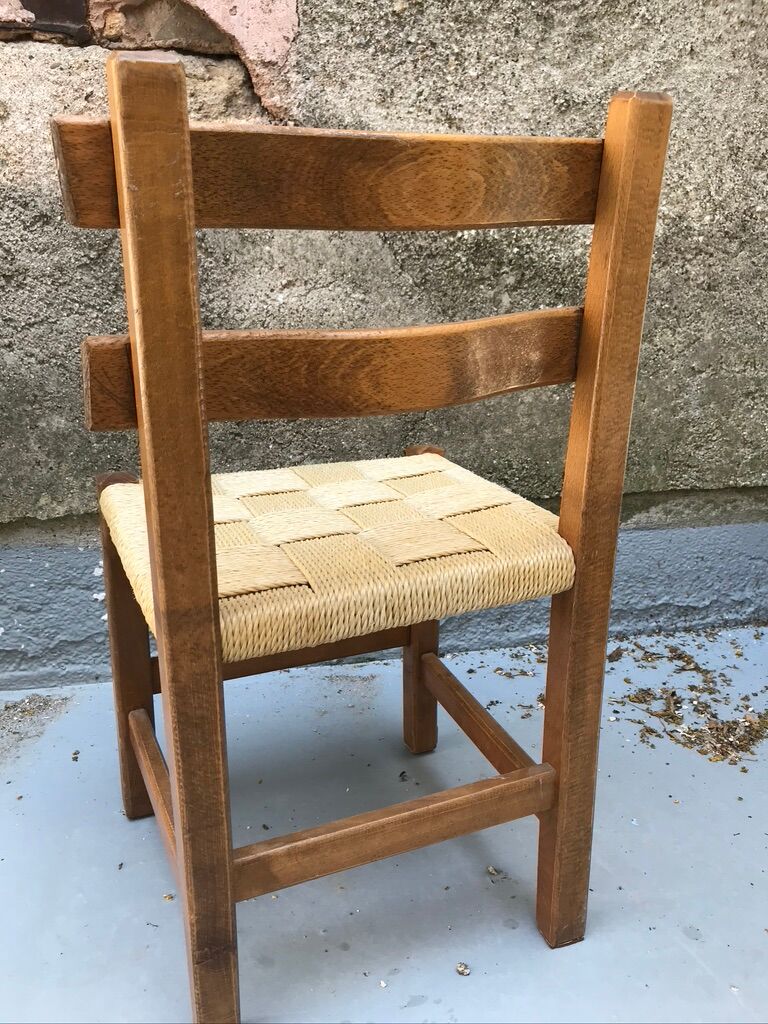 Wooden chair and rope 1970
