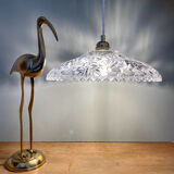 Vintage glass lampshade pendant light - tableware collection -