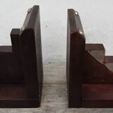 Pair of wooden bookends (art deco)