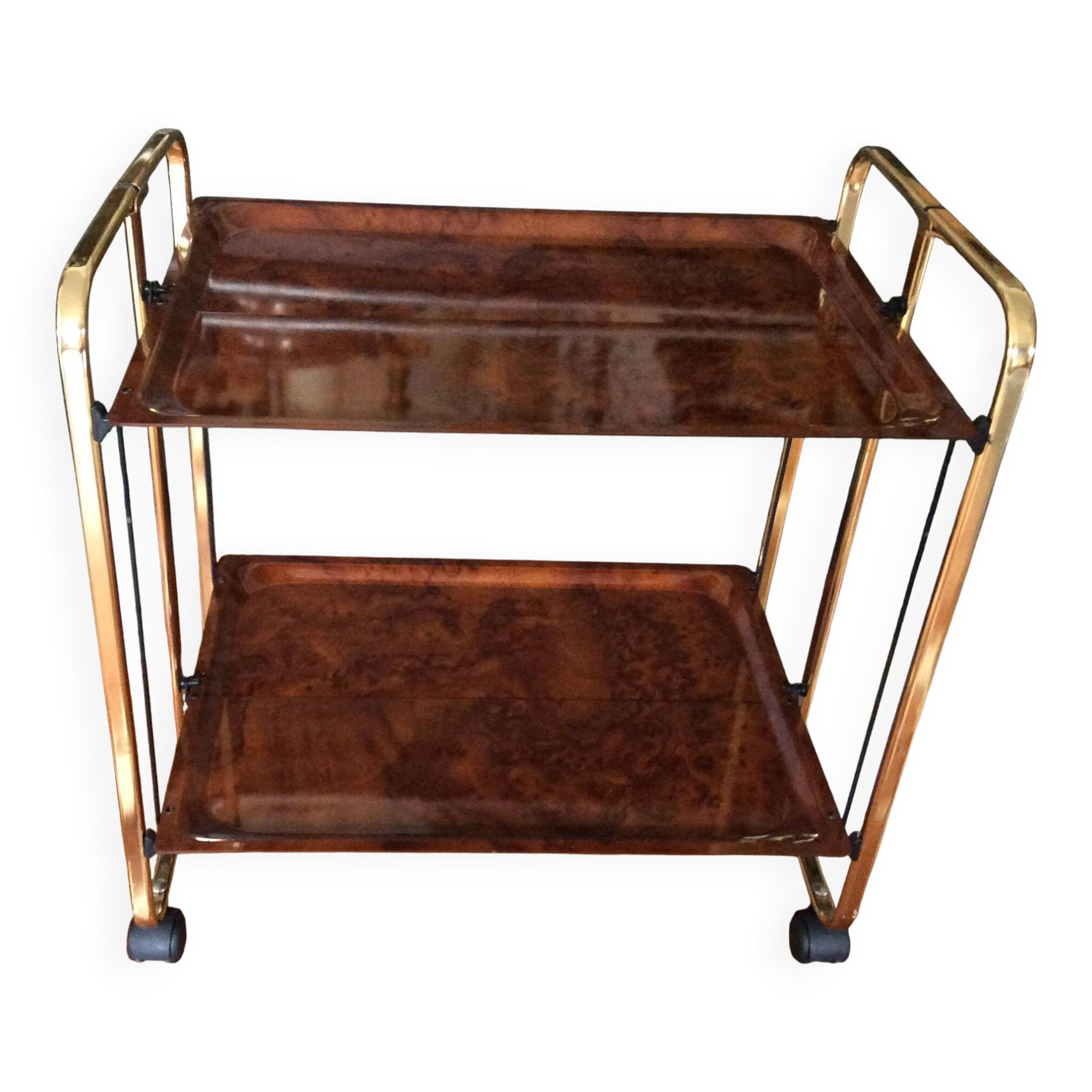 Folding rolling trolley