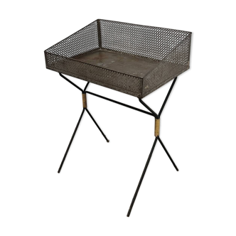 Vintage perforated metal serving trolley
