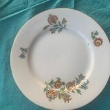 6 small old porcelain plates, floral pattern