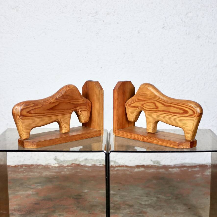 Serres-livres en pin années 80