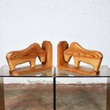 80s pine bookends