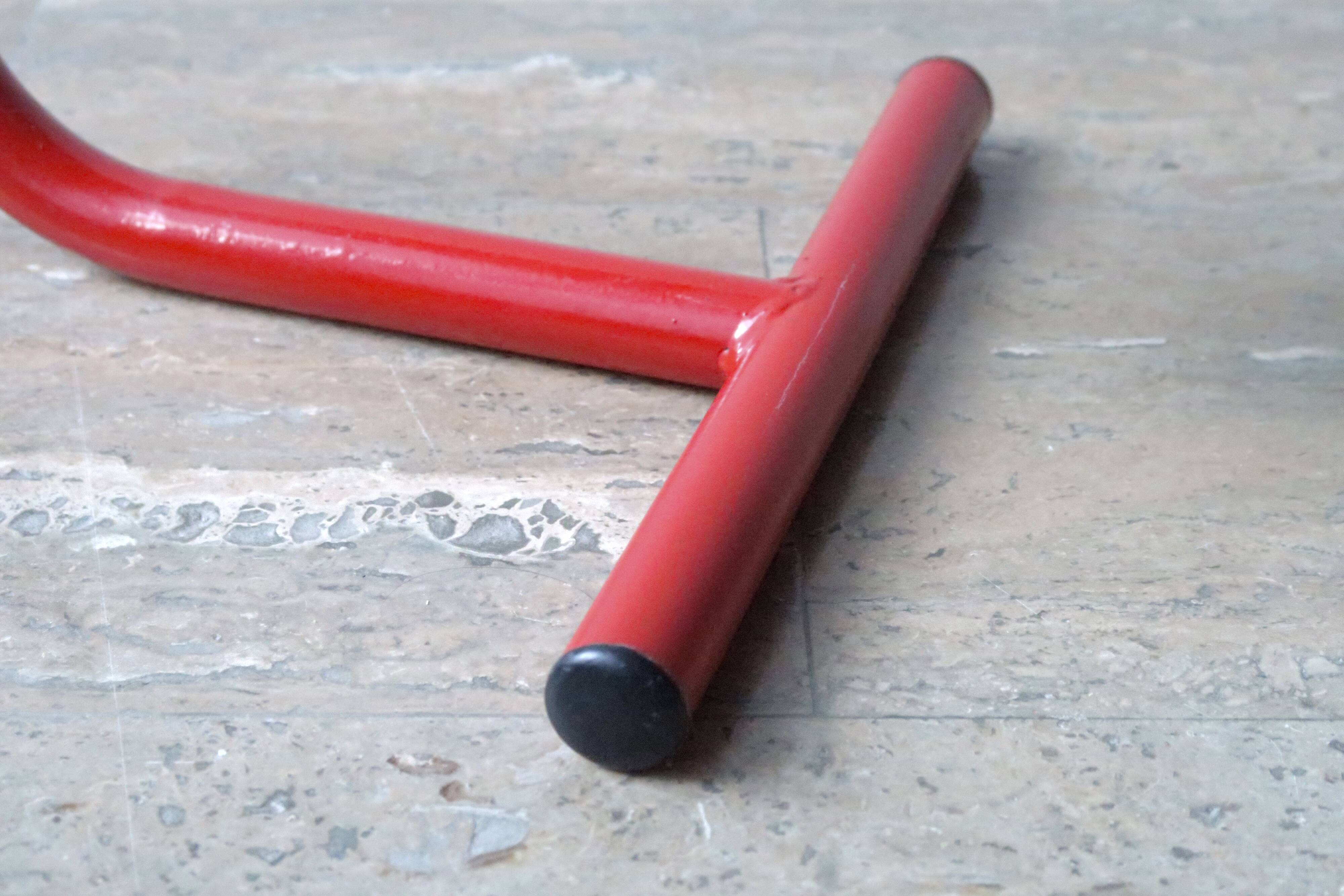 Red tubular lamp, 80s