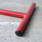 Red tubular lamp, 80s