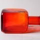 Flacon en verre rouge rare des années 50, bouteille, carafe / Suède / années 1950