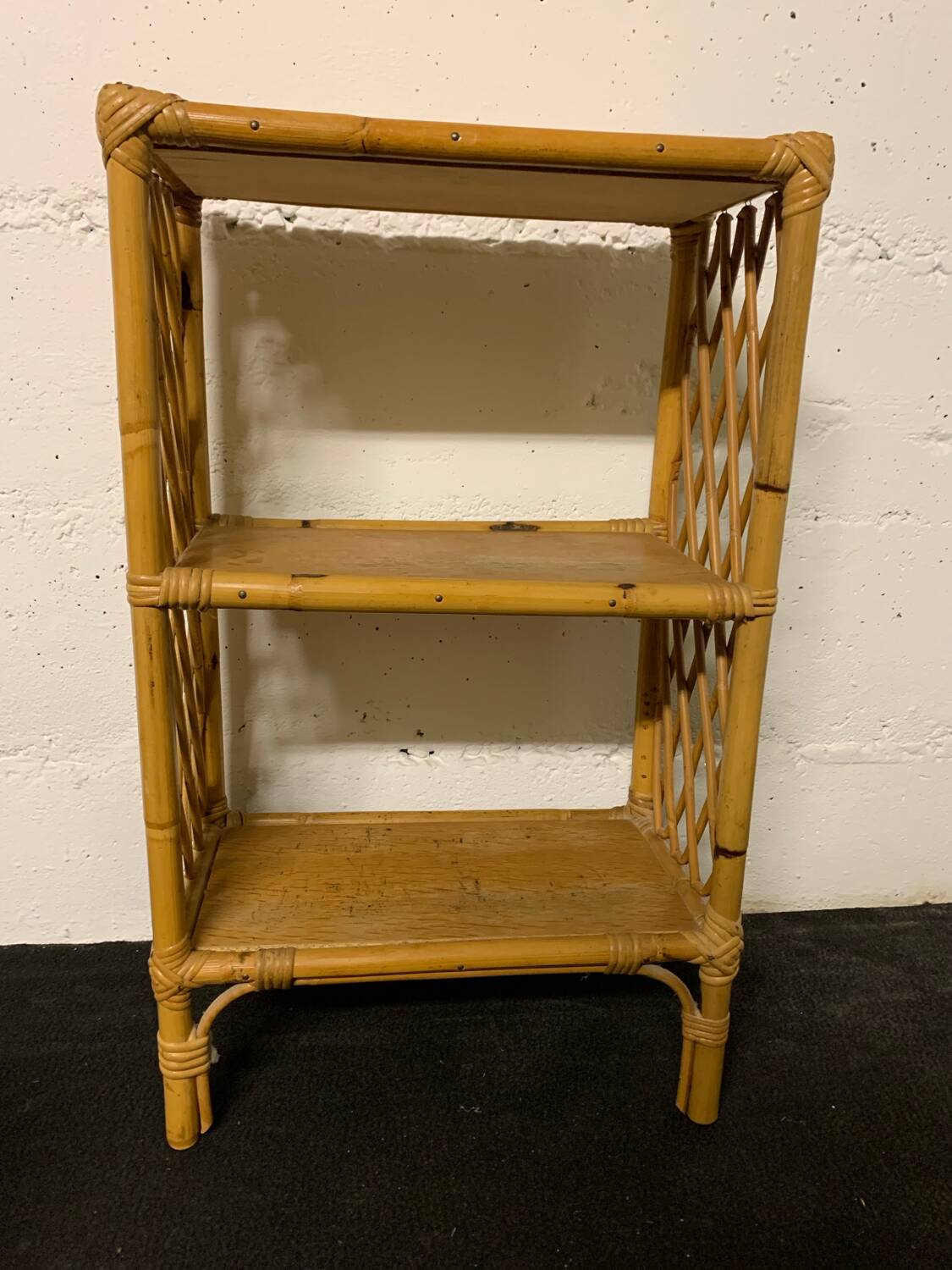 Rattan bookcase shelf