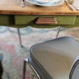 Olive green patinated table