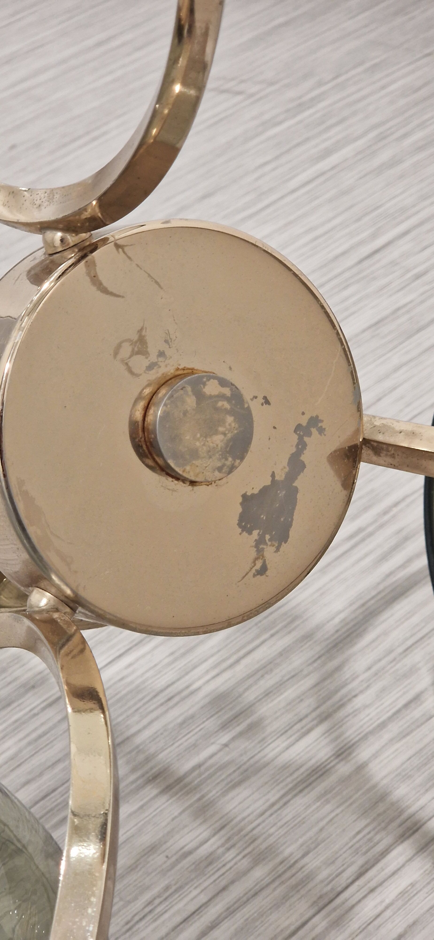 Art deco brass chandelier