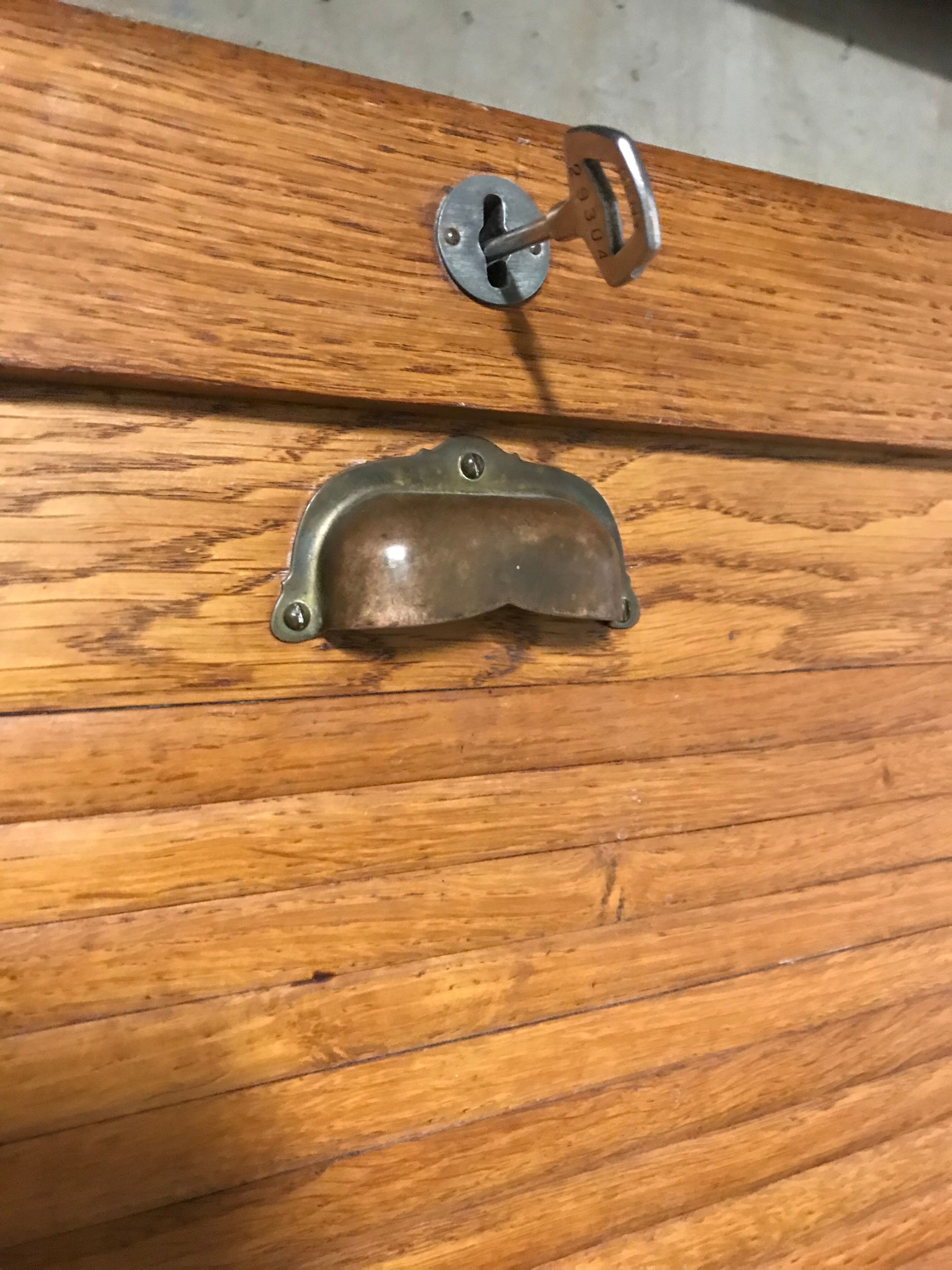 Notary oak filing cabinet