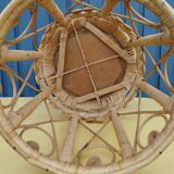 Peacok vintage bohemian chic rattan stool