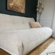 SIA white bouclette designer sofa