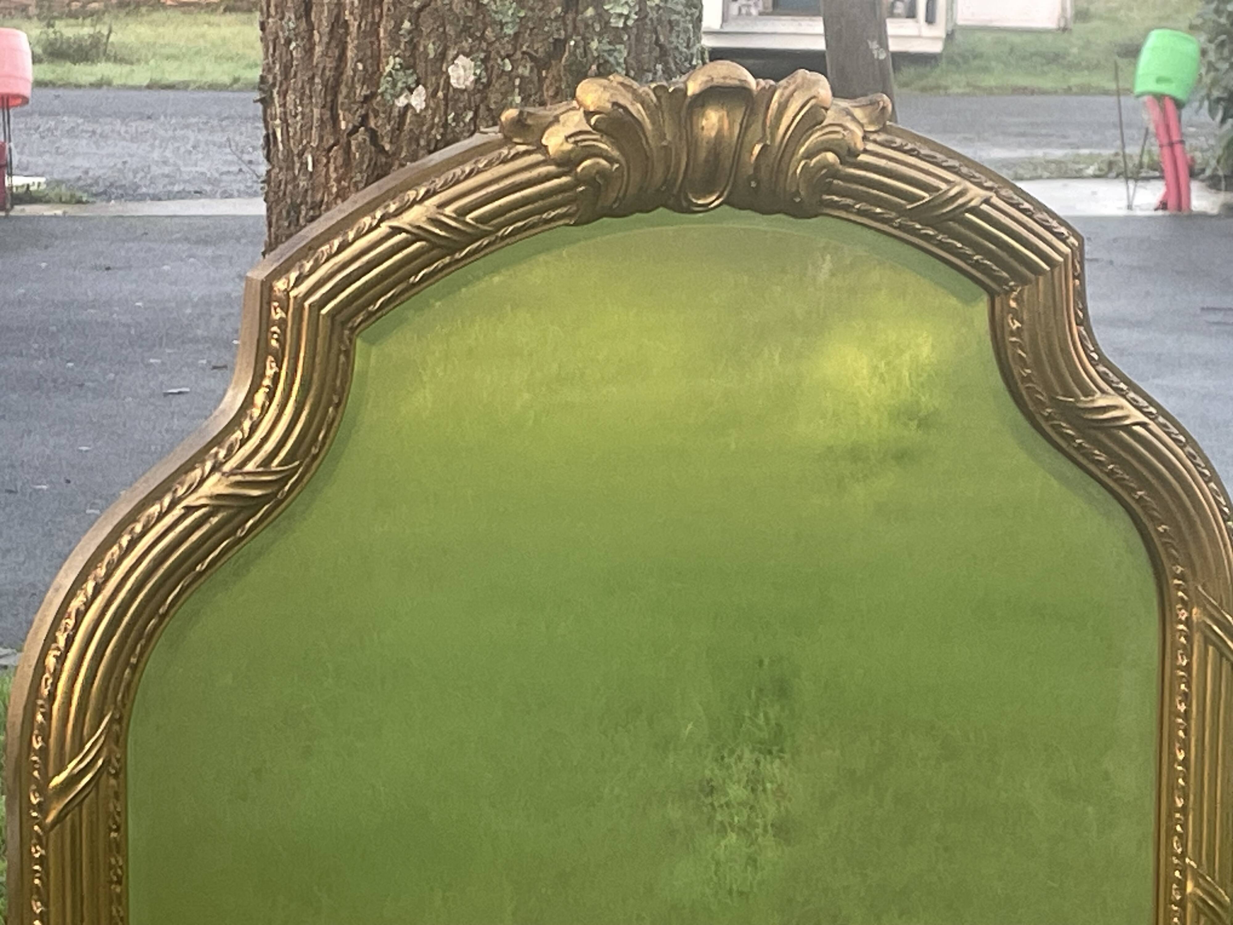 Imposing neo-classical style mirror, wood and stucco "Deknudt"