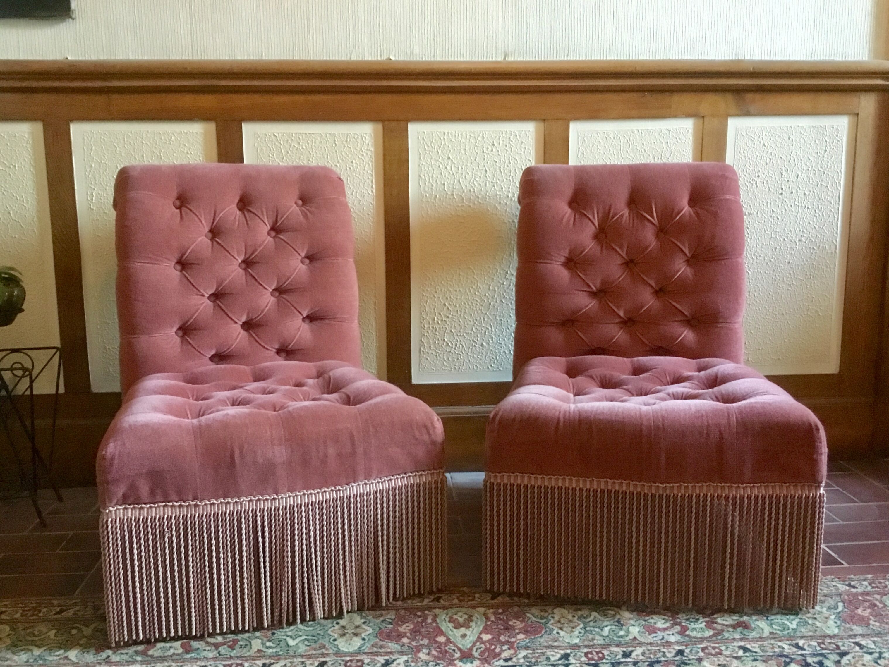 Pair of toad armchairs