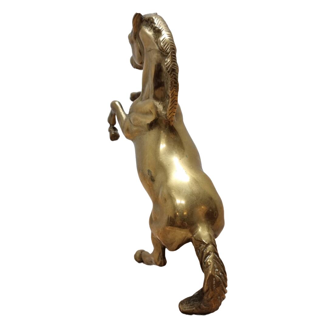 Vintage Brass Horse Rearing 70s