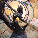 Art Nouveau lamp/ Art Deco dancer