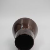 Small brown ceramic vase