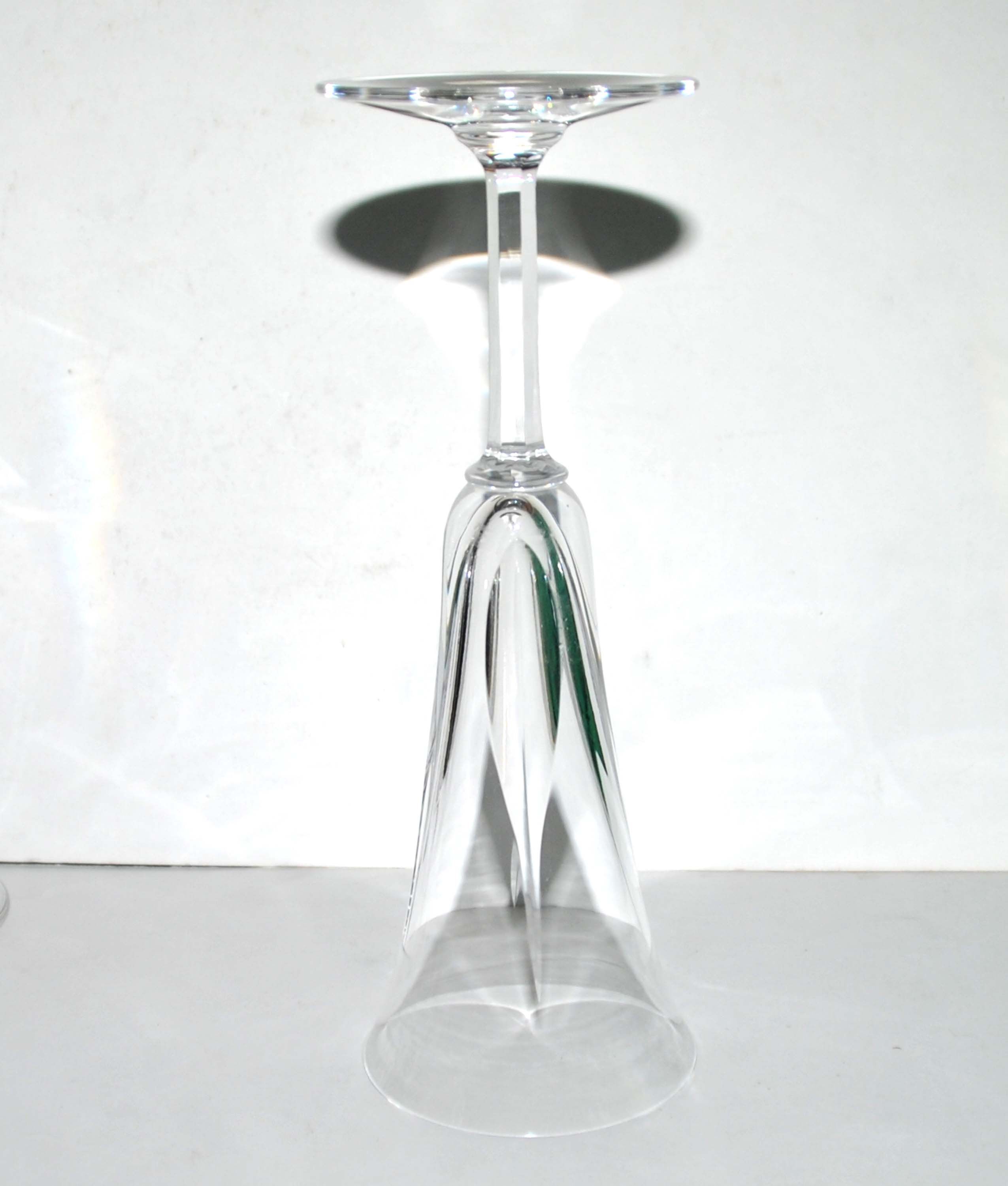 Saint-louis series of 6 crystal champagne flutes cut cerdagne
