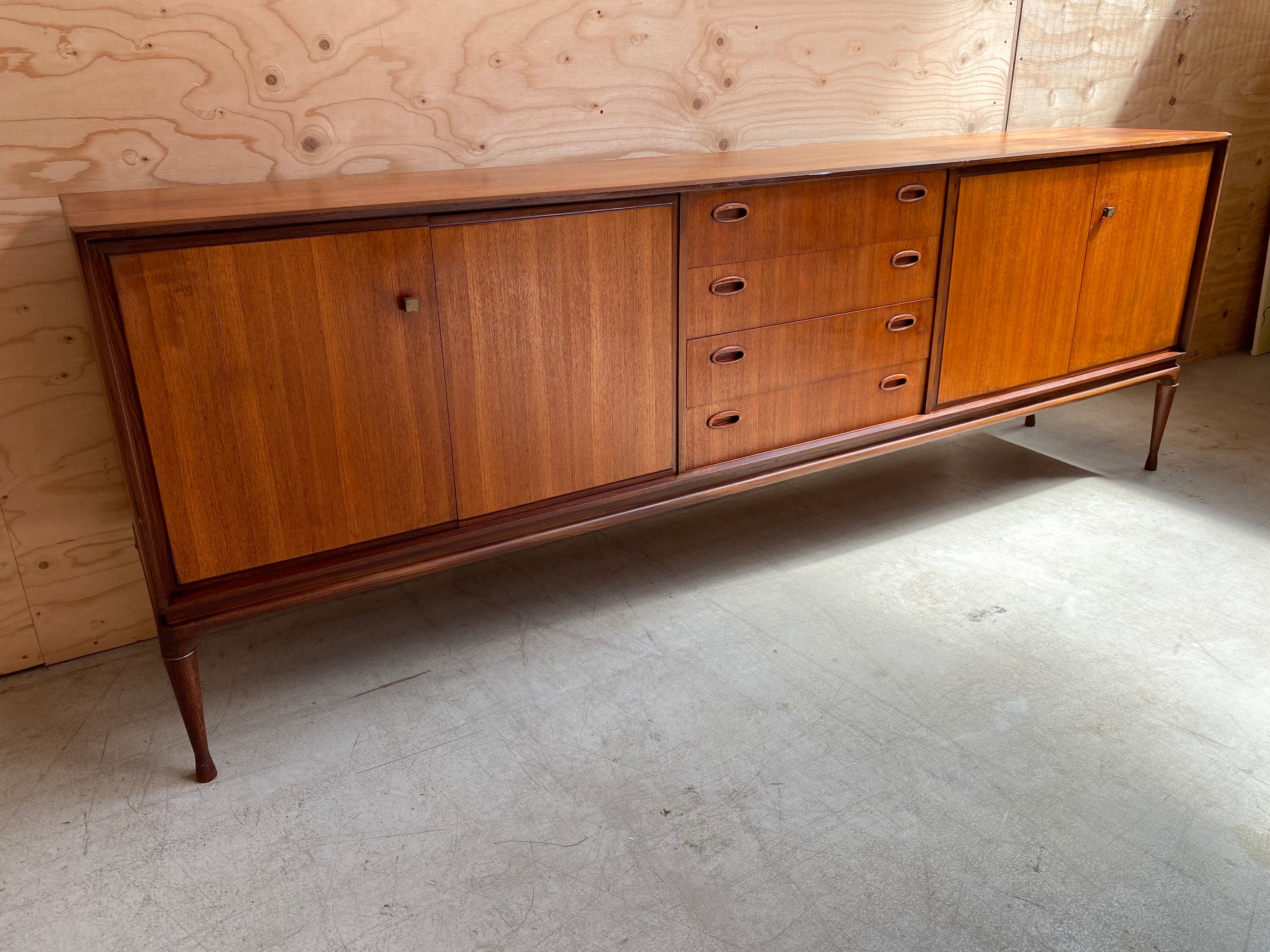 Vintage Scandinavian Danish teak sideboard, 1960s