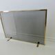 Fire screen for minimalist fireplace, modernist, 1970, brass