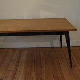 Tolix oak table